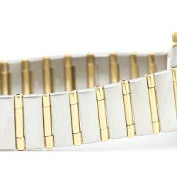 Omega Silver 18k Yellow Gold And Stainless Steel Quartz Constellation 1262.70 Women's Wristwatch 22 MM