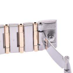 Pre Owned Omega Champagne 18K Yellow Gold And Stainless Steel Constellation 1262.10 Quartz Women's Wristwatch 24 MM