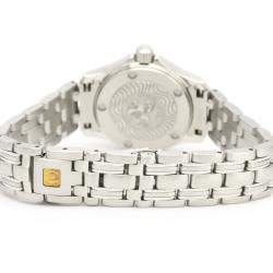 Pre Owned Omega White Stainless Steel Seamaster 120M 2581.70 Women's Wristwatch 26 MM