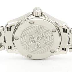 Pre Owned Omega White Stainless Steel Seamaster 120M 2581.70 Women's Wristwatch 26 MM