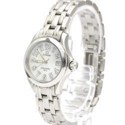 Pre Owned Omega White Stainless Steel Seamaster 120M 2581.70 Women's Wristwatch 26 MM