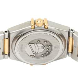 Pre Owned Omega MOP 18K Yellow Gold & Stainless Steel Diamond Constellation 895.1203 Women's Wristwatch 22 mm
