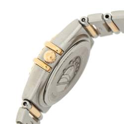 Pre Owned Omega MOP 18K Yellow Gold & Stainless Steel Diamond Constellation 895.1203 Women's Wristwatch 22 mm