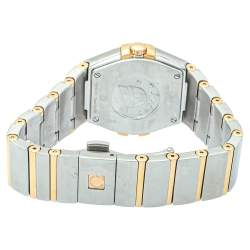 Omega Coral Mother Of Pearl 18K Yellow Gold & Stainless Steel Constellation Women's Wristwatch 27mm 
