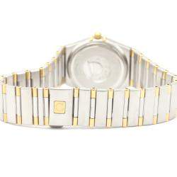 Pre Owned Omega Silver 18k Yellow Gold And Stainless Steel Constellation 1372.30 Quartz Women's Wristwatch 25 MM