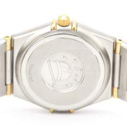 Pre Owned Omega Silver 18k Yellow Gold And Stainless Steel Constellation 1372.30 Quartz Women's Wristwatch 25 MM