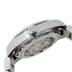 Pre Owned Omega Blue Diamonds Stainless Steel Seamaster Aqua Terra 220.10.28.60.53.001 Women's Wristwatch 28 mm