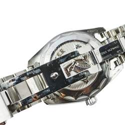 Pre Owned Omega Blue Diamonds Stainless Steel Seamaster Aqua Terra 220.10.28.60.53.001 Women's Wristwatch 28 mm