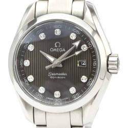 Omega Black Diamonds Stainless Steel Seamaster 231.10.30.61.56.001 Quartz Women's Wristwatch 30 MM