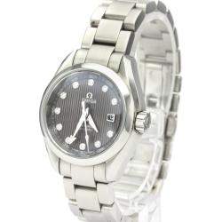 Omega Black Diamonds Stainless Steel Seamaster 231.10.30.61.56.001 Quartz Women's Wristwatch 30 MM