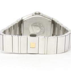 Omega MOP Diamonds Stainless Steel Constellation 123.10.27.60.55.002 Quartz Women's Wristwatch 27 MM