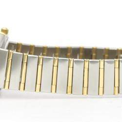 Pre Owned Omega MOP Diamonds 18k Yellow Gold And Stainless Steel Constellation 1272.75 Quartz Women's Wristwatch 25 MM