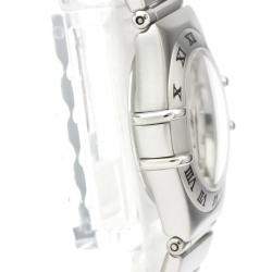 Pre Owned Omega Silver Diamonds Stainless Steel Constellation 1562.36 Quartz Women's Wristwatch 22 MM