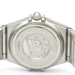Pre Owned Omega Silver Diamonds Stainless Steel Constellation 1562.36 Quartz Women's Wristwatch 22 MM