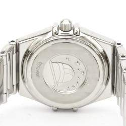 Pre Owned Omega MOP Diamonds Stainless Steel Constellation My Choice 1465.71 Women's Wristwatch 22 MM