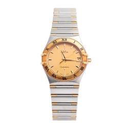 Omega 18K Yellow Gold & Stainless Steel Constellation 1212.10.00 Women's Wristwatch 33.5 mm