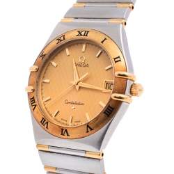 Omega 18K Yellow Gold & Stainless Steel Constellation 1212.10.00 Women's Wristwatch 33.5 mm
