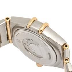 Omega 18K Yellow Gold & Stainless Steel Diamonds Constellation 95 1262.15.00 Women's Wristwatch 22.5 mm