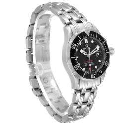 Omega Black Diamonds Stainless Steel Seamaster 212.30.28.61.51.001 Women's Wristwatch 28 MM