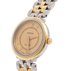 Pre Owned Omega Two-Tone Stainless Steel De Ville Prestige 795.1471 Women's Wristwatch 23 mm