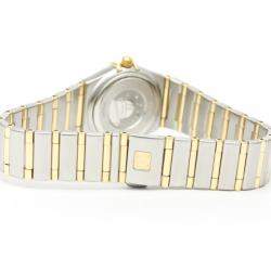 Pre Owned Omega MOP 18k Yellow Gold And Stainless Steel Constellation 1262.75 Women's Wristwatch 22 MM