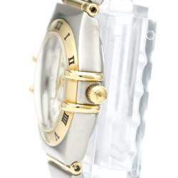 Pre Owned Omega MOP 18k Yellow Gold And Stainless Steel Constellation 1262.75 Women's Wristwatch 22 MM