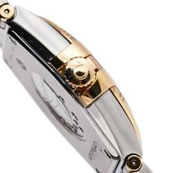 Omega Silver Stainless Steel and 18K Yellow Gold Constellation 396.2011 Women's Wristwatch 34 mm
