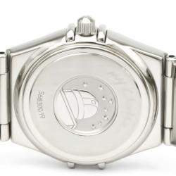 Pre Owned Omega Grey Stainless Steel Constellation My Choice Quartz 1561.51 Women's Wristwatch 22 MM