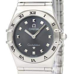 Pre Owned Omega Grey Stainless Steel Constellation My Choice Quartz 1561.51 Women's Wristwatch 22 MM