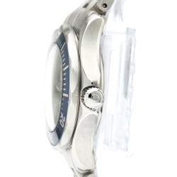 Pre Owned Omega Blue Stainless Steel Seamaster Professional 300M 2583.80 Quartz Women's Wristwatch 29 MM