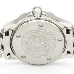 Pre Owned Omega Blue Stainless Steel Seamaster Professional 300M 2583.80 Quartz Women's Wristwatch 29 MM