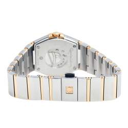Omega Mother of Pearl 18k Yellow Gold Stainless Steel Diamond Constellation 123.25.27.60.55.009 Women's Wristwatch 27 mm