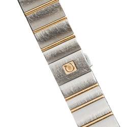 Omega Mother of Pearl 18k Yellow Gold Stainless Steel Diamond Constellation 123.25.27.60.55.009 Women's Wristwatch 27 mm