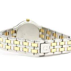 Omega Silver Gold Tone Stainless Steel De Ville Quartz Women's Wristwatch 23 MM