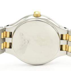 Omega Silver Gold Tone Stainless Steel De Ville Quartz Women's Wristwatch 23 MM