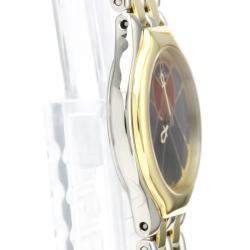 Omega Silver Gold Tone Stainless Steel De Ville Quartz Women's Wristwatch 23 MM
