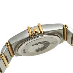 Omega Mother of Pearl Diamond 18k Yellow Gold Stainless Steel Constellation 795.1202 Women's Wristwatch 25 mm
