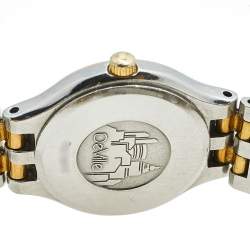 Pre Owned Omega Champagne 18K Yellow Gold Stainless Steel De Ville 795.0901 Women's Wristwatch 23 mm
