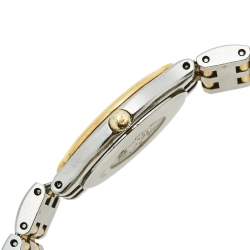 Pre Owned Omega Champagne 18K Yellow Gold Stainless Steel De Ville 795.0901 Women's Wristwatch 23 mm