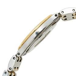 Pre Owned Omega Champagne 18K Yellow Gold Stainless Steel De Ville 795.0901 Women's Wristwatch 23 mm