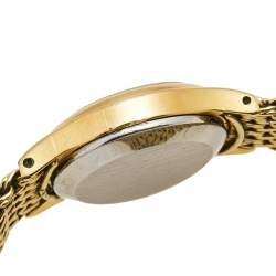 Pre Owned Omega Champagne Gold Plated Vintage De Ville 591.0022 Women's Wristwatch 23 mm