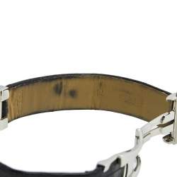 Pre Owned Omega Black Stainless Steel Leather Ladymatic 425.33.34.20.01.001 Women's Wristwatch 34 mm