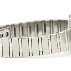 Pre Owned Omega Orange Stainless Steel Diamond Cindy Crawford Constellation 1564.65 Women's Wristwatch 23.5 MM