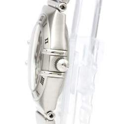 Pre Owned Omega Blue Diamond Stainless Steel Constellation Cindy Crawford LTD Edition 1563.85 Women's Wristwatch 22 MM