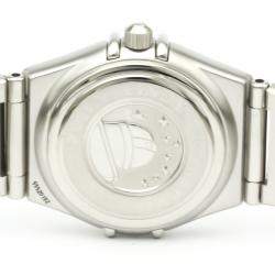 Pre Owned Omega Blue Diamond Stainless Steel Constellation Cindy Crawford LTD Edition 1563.85 Women's Wristwatch 22 MM