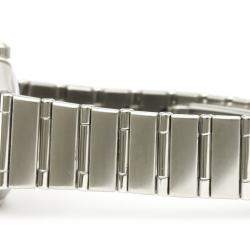 Pre Owned Omega Blue Diamond Stainless Steel Constellation Cindy Crawford LTD Edition 1563.85 Women's Wristwatch 22 MM