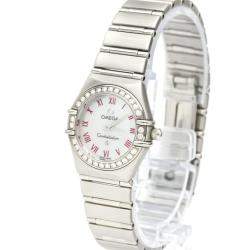 Pre Owned Omega MOP Stainless Steel Constellation Quartz 1466.63 Women's Wristwatch 22 MM