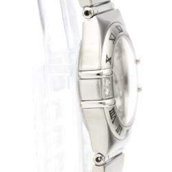 Omega MOP Diamonds Stainless Steel Constellation Quartz 1566.76 Women's Wristwatch 22 MM