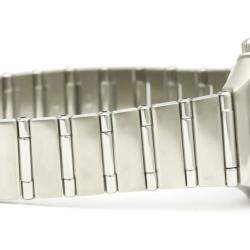 Omega MOP Diamonds Stainless Steel Constellation Quartz 1566.76 Women's Wristwatch 22 MM