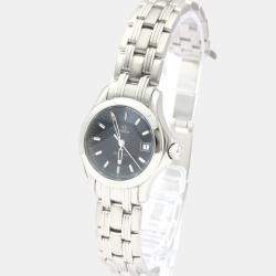 Omega Blue Stainless Steel Seamaster 120M 2581.81 Women's Wristwatch 26 MM